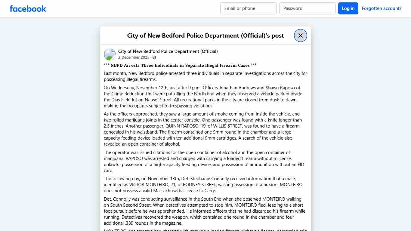 ***... - City of New Bedford Police Department (Official) Facebook